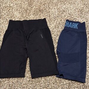 Black and Blue Gymshark Shorts Set